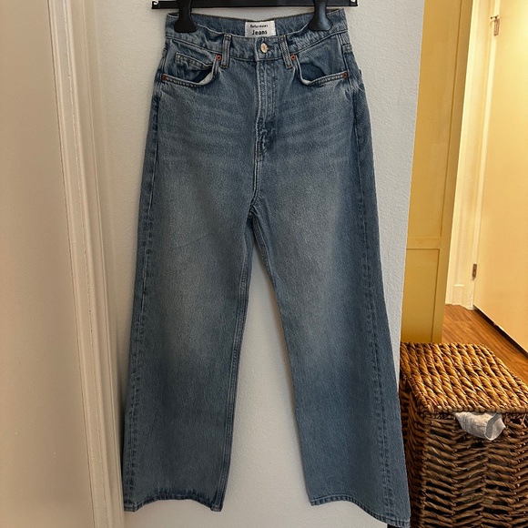 Reformation Wilder High Rise Wide Leg Cropped Jeans - Picture 4 of 10